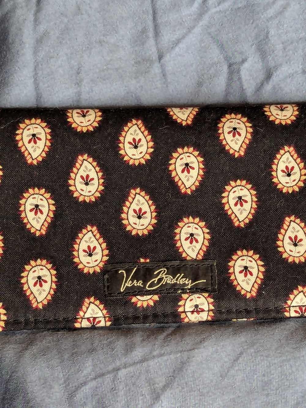 Vera Bradley Black Paisley Checkbook